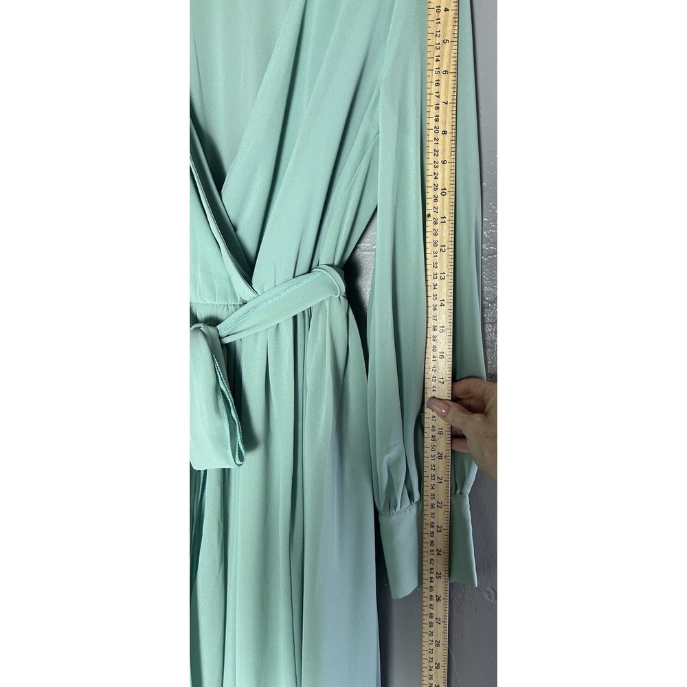 Women's Balticborn Mint Green Long Maxi Gown Size V Neckline Size L Bridesmaid - Picture 8 of 11